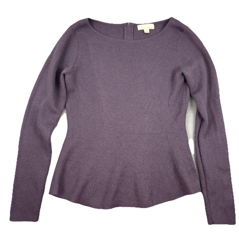 EMERSON ROSE Womens Fit&Flare Merino Wool Blend Purple Sweater top - Medium‎